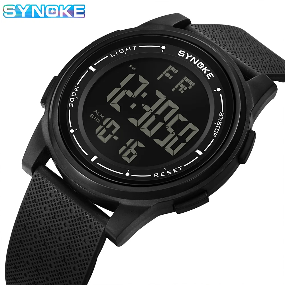 Top Trends: Ultra-thin Sport Watches Mens Digital SYNOKE Brand 5Bar Waterproof Wrist Watch Men Alarm Clock Reloj Hombre Shoppable Styles