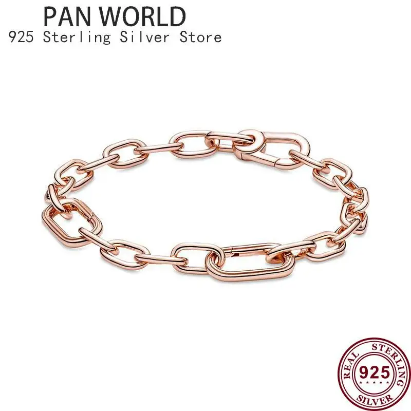 Top Trends: Popular New 925 Sterling Silver ME Series Cultural Pearl Women's ME Logo Bracelet For Original High-quality DIY Charm Jewelry Shoppable Styles - Image 5