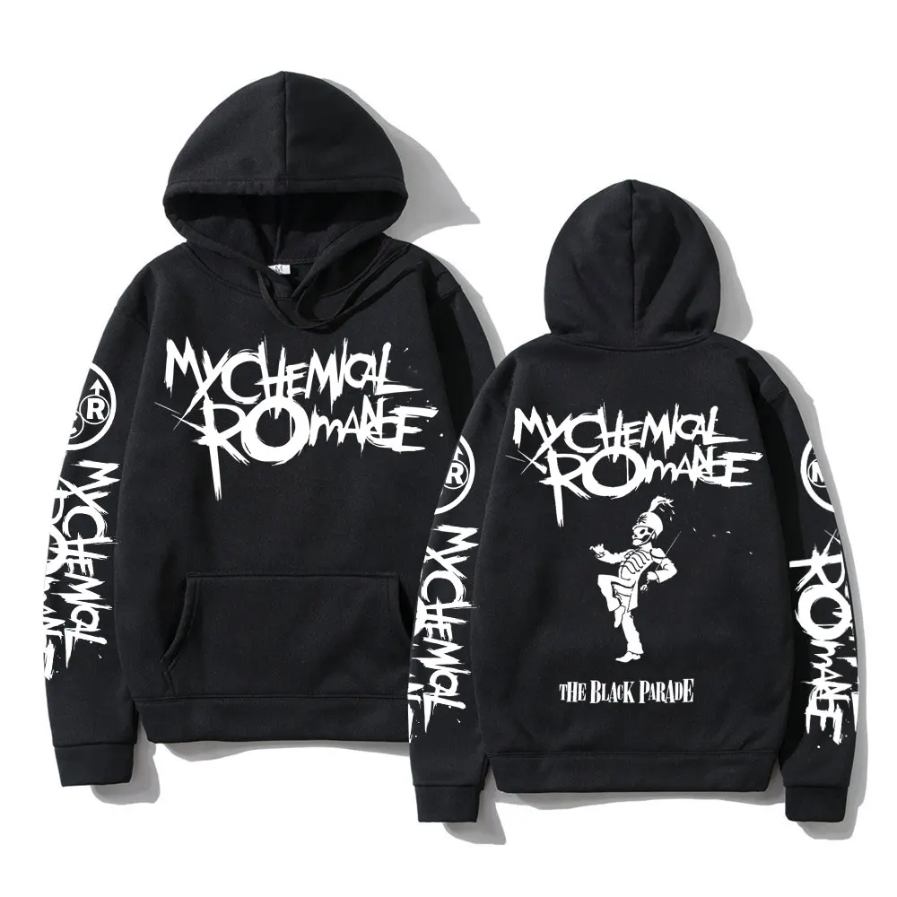 Top Trends: My Chemical Romance Double Sided Graphic Hoodies Streetwear Black Parade Punk Emo Rock Hoodie Men's Hot Hooded Sweatshirt Tops Shoppable Styles