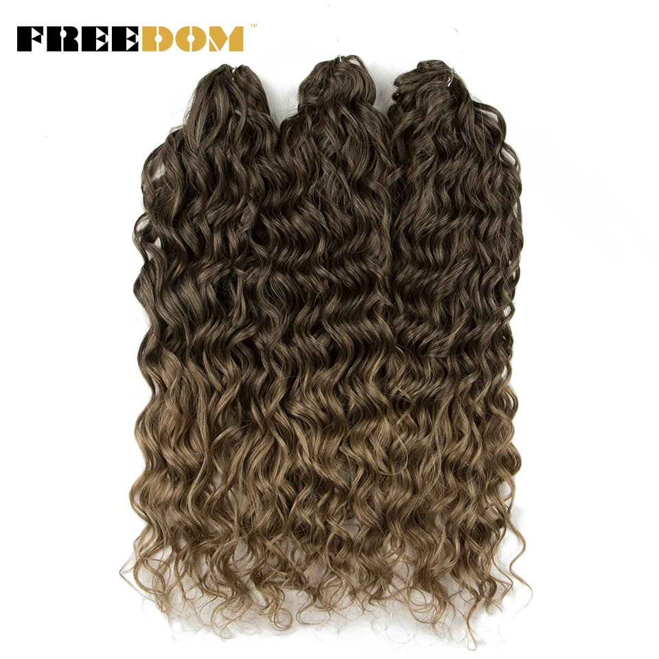 Top Trends: FREEDOM Synthetic Deep Wavy Twist Crochet Hair Afro Curly Hair Crochet Braids Hair Extensions For Women High Temperature Fiber Shoppable Styles