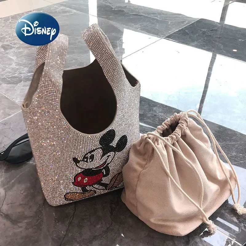 Top Trends: Disney Mickey New Women's Handbag Luxury Brand Colorful Diamond Women's Bag Cartoon Fashion 2-Piece Mini Handbag High Quality Shoppable Styles