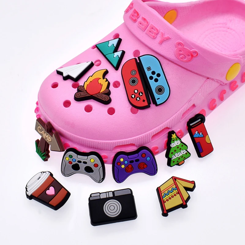 Top Trends: Wholesale 1pcs PVC Shoe Accessories For Crocs Charms Camp Badge Women Clogs Buckle Kids Pins Decoration Jeans Party Favors Shoppable Styles