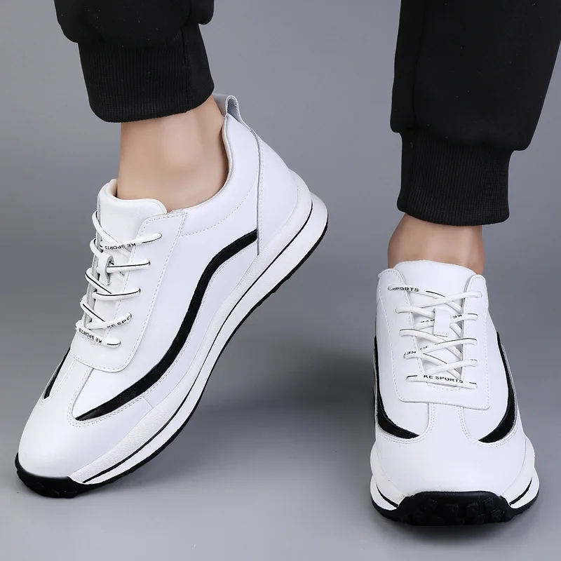 Top Trends: Sneakers Heightening Shoes Elevator Shoes Height Increase Shoes Leather Shoes Insoles 6 / 8 / 10CM Man Daily Height Increasing Shoes Shoppable Styles - Image 3