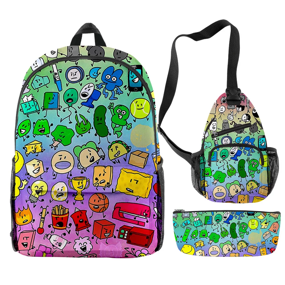 Top Trends: Jacknjellify Battle For Dream Island Merch Backpacks 3 Pieces Sets Unique Zipper Daypack Harjauku Traval Bag Unisex Bags Shoppable Styles