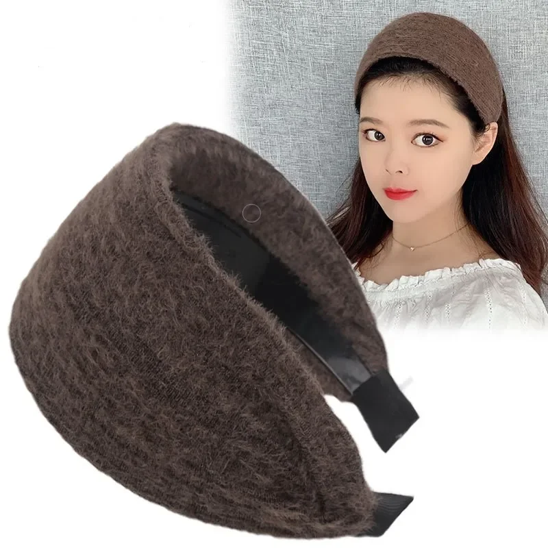 Top Trends: Autumn And Winter Wide-Brimmed Wool Headband Female Elegant Graceful Toothed Hairpin Warm Accessories Hair Bands For Women Shoppable Styles