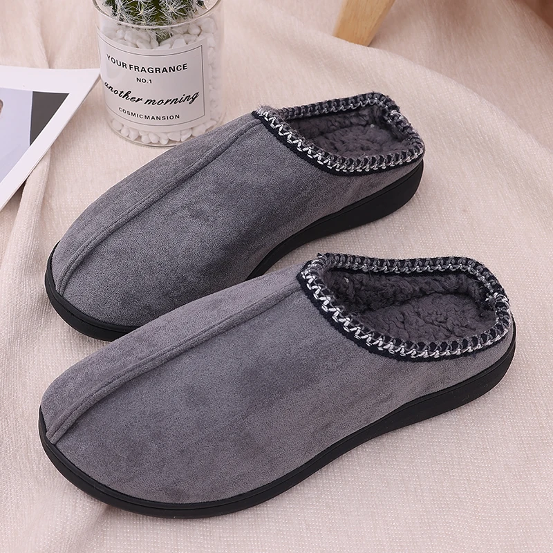 Top Trends: Bebealy Winter Plush Suede Slippers For Women Indoor Short Fuzzy Fur Slippers Female Outdoor Warm Cozy Soft Garden Shoe For Men Shoppable Styles