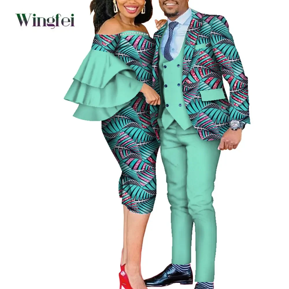 Top Trends: Dashiki African Lovers Suit Party Clothing Husband And Wife Suit African Clothes For Couple Men And Women 2 Pieces Set Wyq677 Shoppable Styles