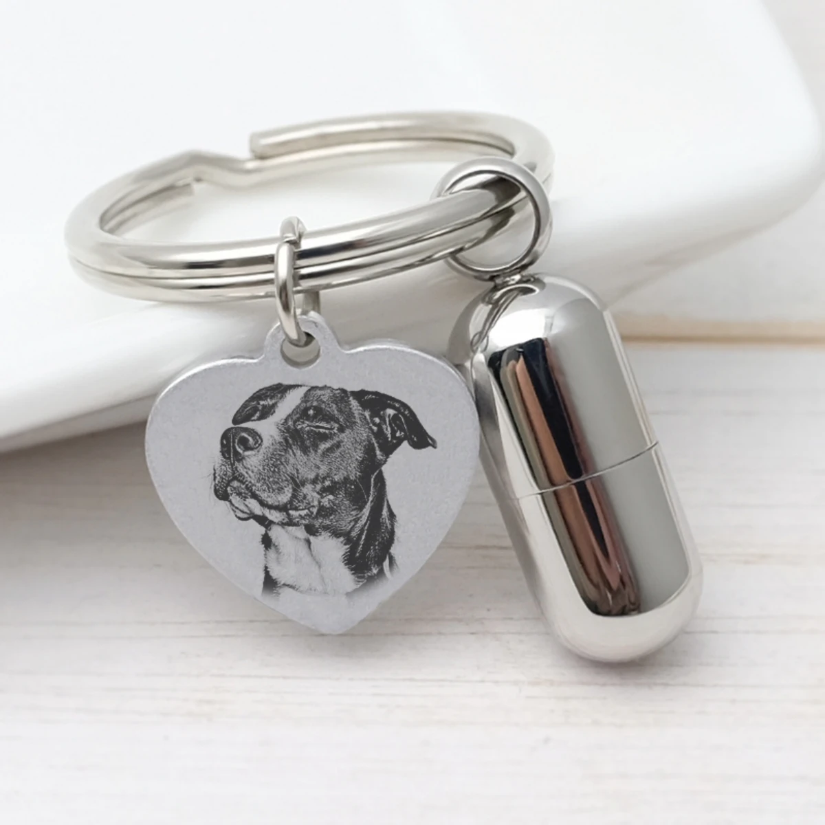 Top Trends: Personalized Pet Urn Keychain Dog Urn Key Chain Pet Photo Keychain Ashes Jewelry Pet Memorial Cat Cylinder Cremation Urn Keyring Shoppable Styles - Image 2