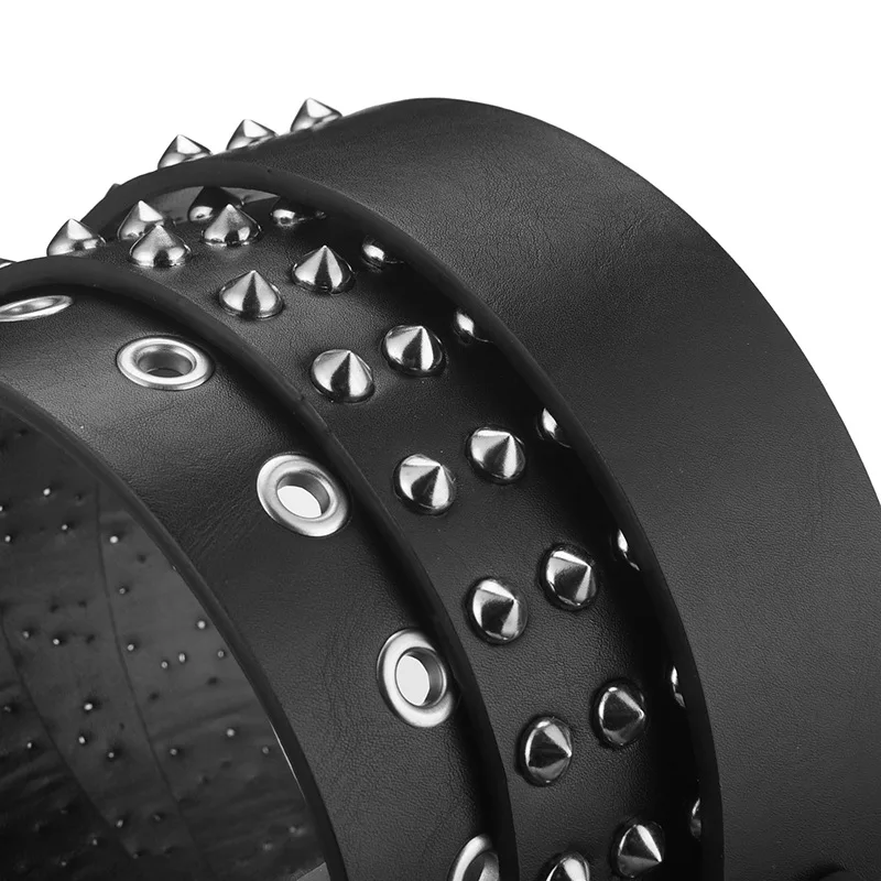 Top Trends: Classical Spike Studded Belt Punk Rock Clothes Belt Beads Leather Belt Waistband Cinto Punk Cinturones Para Hombre ремень панк Shoppable Styles