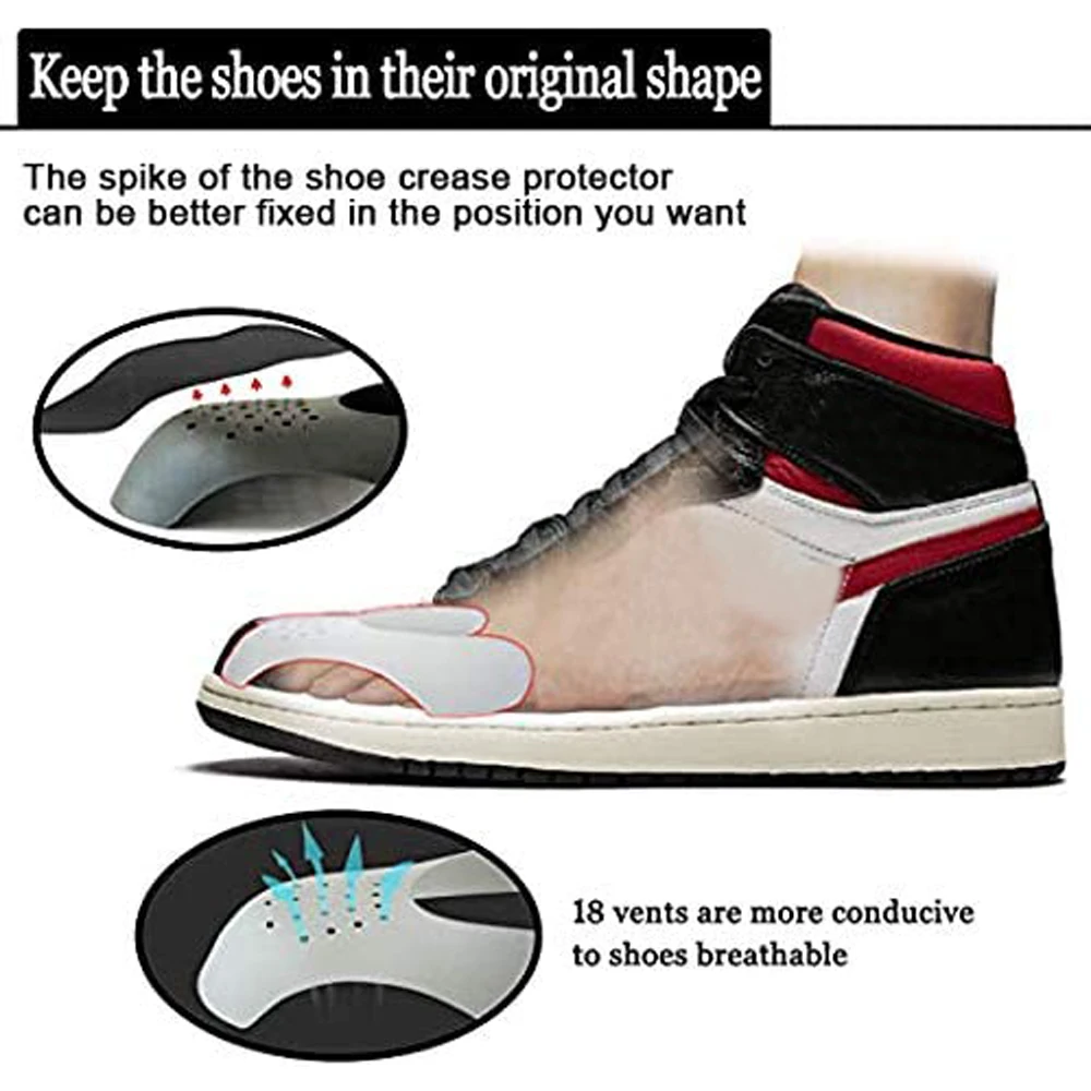 Top Trends: 10 Pairs Shoes Anti Crease Protector For Basket Ball Shoes Head Anti Fold Stretcher Sneakers Crease Guards Protection Wholesale Shoppable Styles - Image 2