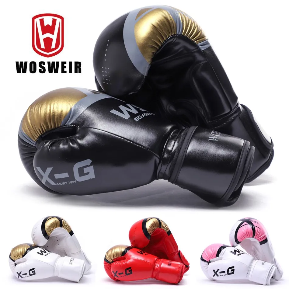 Top Trends: WOSWEIR Kick Boxing Gloves Men Women PU Karate Muay Thai Guantes De Boxeo Free Fight MMA Sanda Training Adults Kids Equipment Shoppable Styles