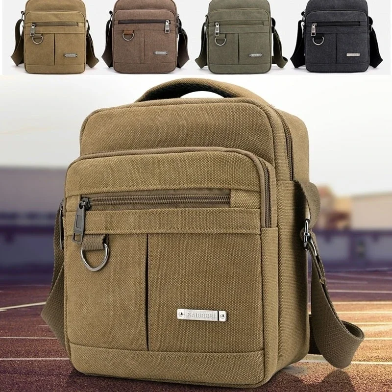 Top Trends: New Fashion Mens Canvas Bag Casual Handbag Shoulder Bag Messenger Bag Shoppable Styles