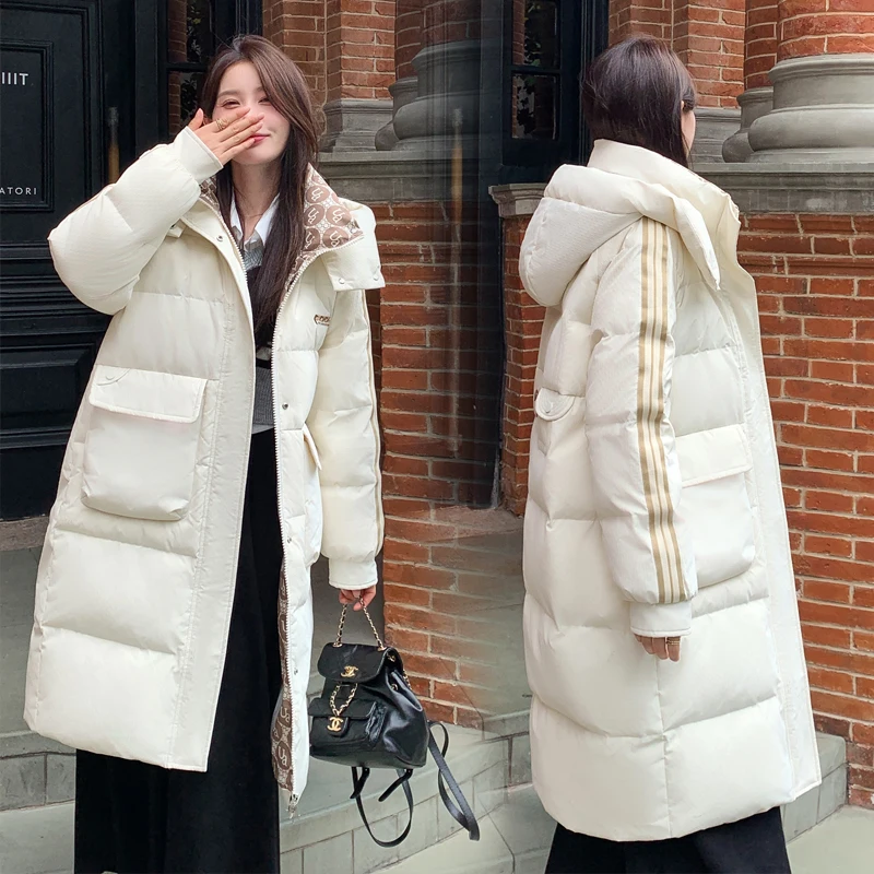 Top Trends: Winter Korean Style Fashion Warm Down Padded Jacket For 2023 Women Casual Hooded Thicken Solid Color Parkas Coat Female Outwear Shoppable Styles