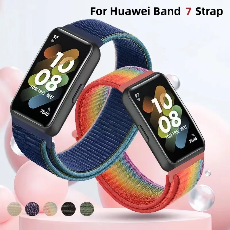 Top Trends: Nylon Loop Strap For Huawei Band 7 Band Accessories Smart Watch Replacement Belt Wristband Sport Bracelet Huawei Band 7 Correa Shoppable Styles