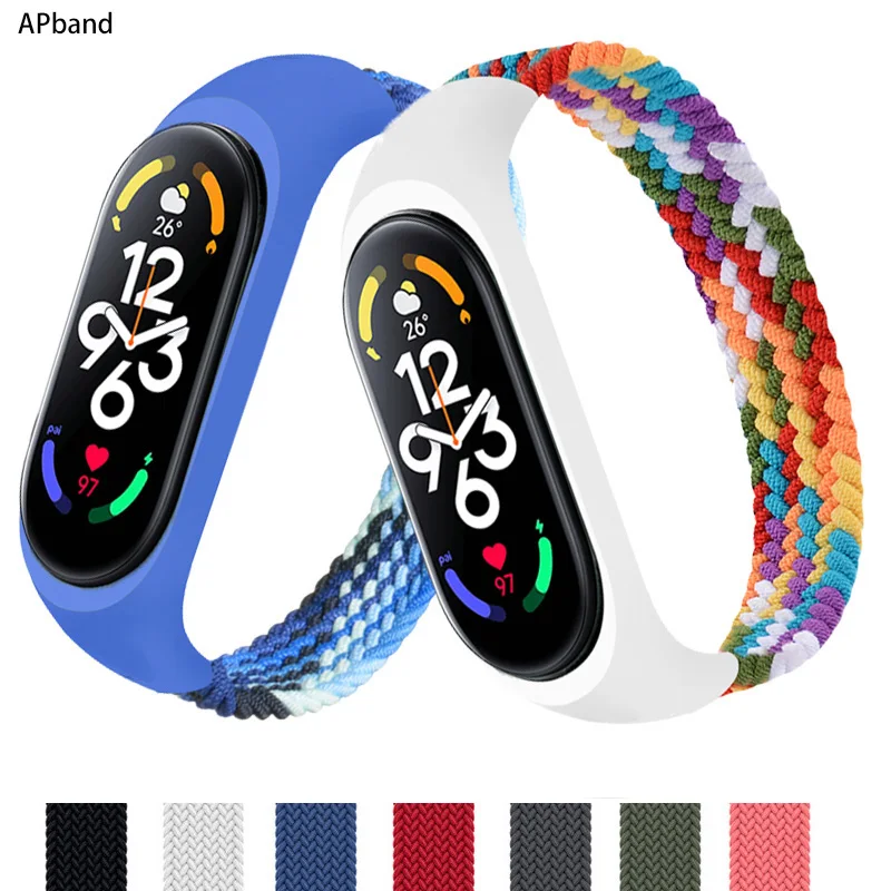 Top Trends: Strap For Mi Band 7 6 5 Nylon Braided Solo Loop Pulseira Bracelet Miband4 Miband5 Miband6 Wristband Xiaomi Mi Band 4 3 5 6 7 Shoppable Styles