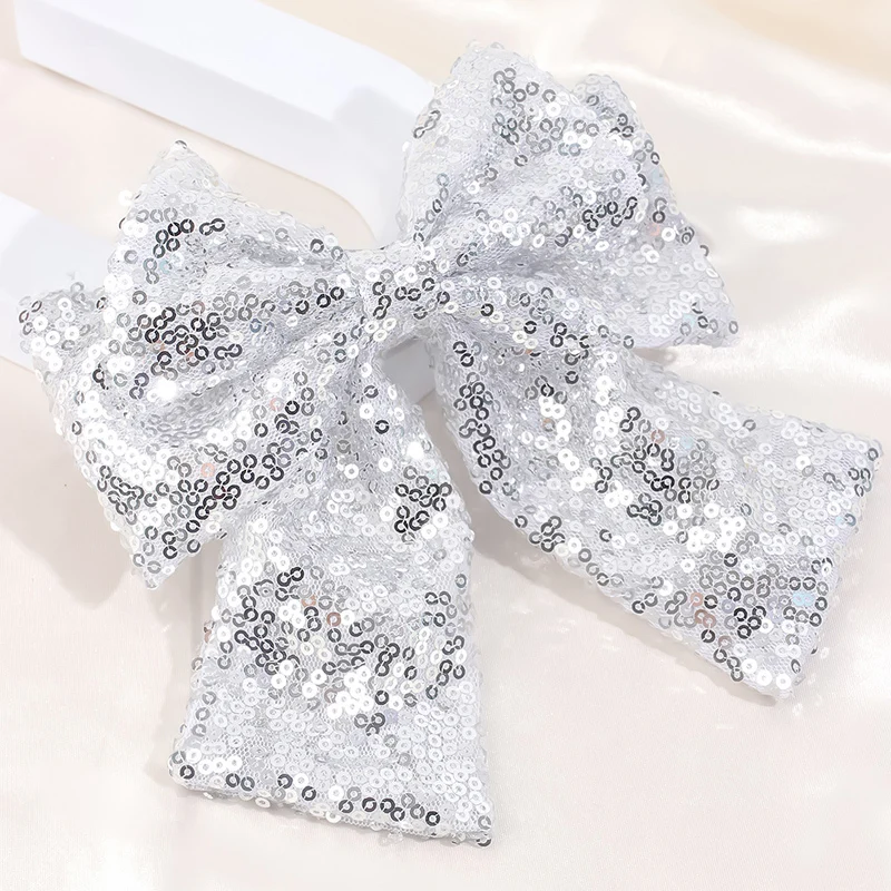 Top Trends: Ncmama Big Bows Sequins Hair Clip For Women Fashion Girls Handmade Bowknot Hairpins Ladies Barrette Headwear Hair Accessories Shoppable Styles - Image 5