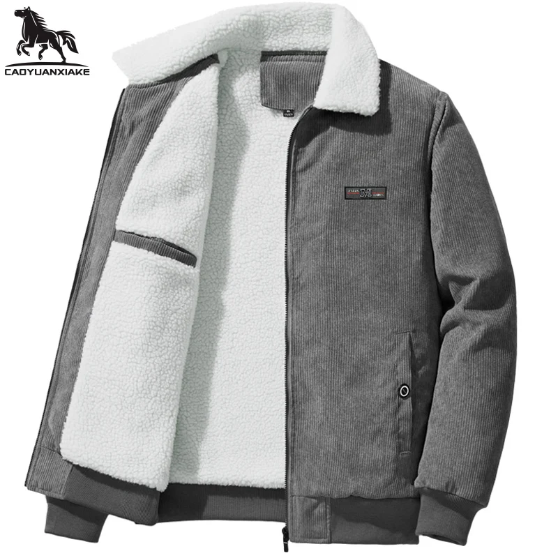 Top Trends: Jacket Mens Spring Autumn New Mens Jacket Collar Solid Color Corduroy Jackets Men Business Casual Coat Men&#039;s Coats M-5XL GY2123 Shoppable Styles