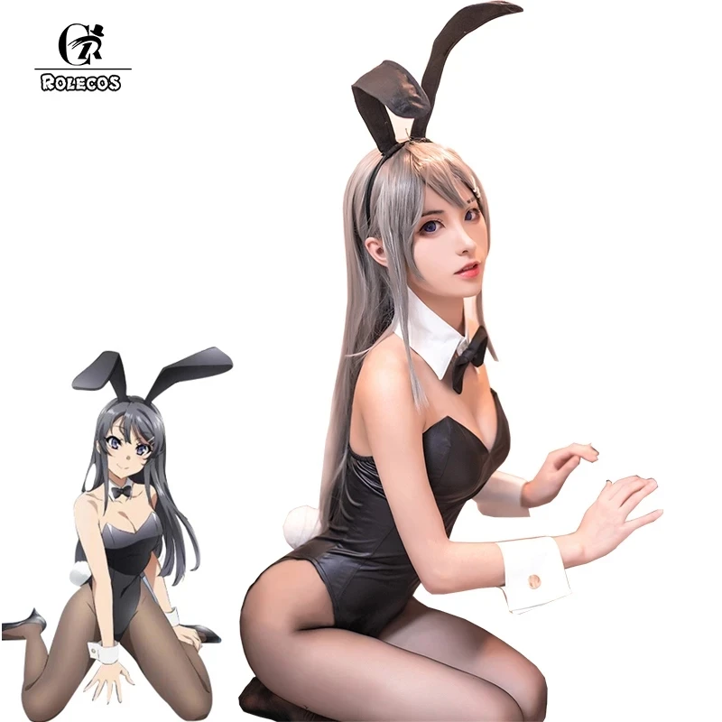 Top Trends: ROLECOS Anime Sakurajima Mai Cosplay Costume Christmas Women Black Sexy Jumpsuit Rascal Does Not Dream Of Bunny Girl Senpai Cos Shoppable Styles