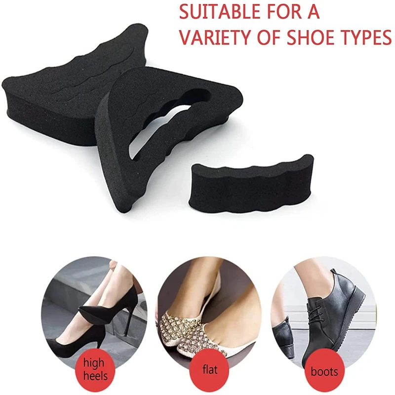 Top Trends: Toe Plug Soft Half Insoles Reusable Toe Sponge Filler Inserts For Shoes Adjustable Too Big Foot Brace Pads Unisex Shoe Inserts Shoppable Styles