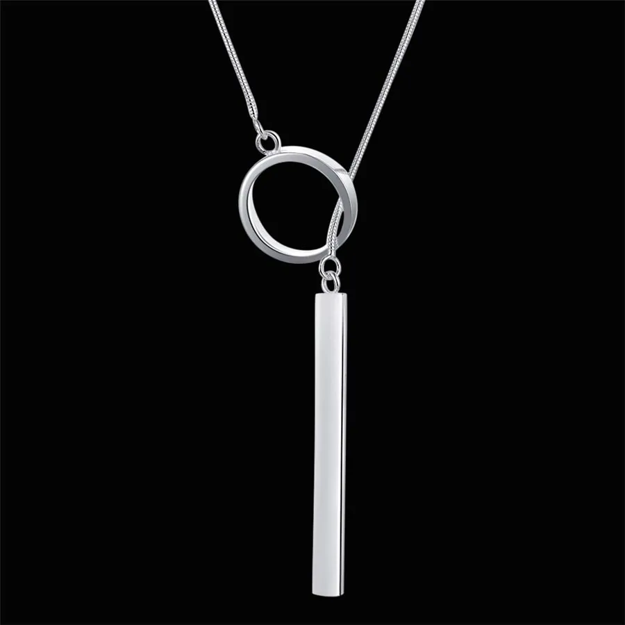 Top Trends: 925 Sterling Silver Necklace Jewelry Wholesale High Quality Fashion Charm Women Classic Personality Wedding 45cm Shoppable Styles