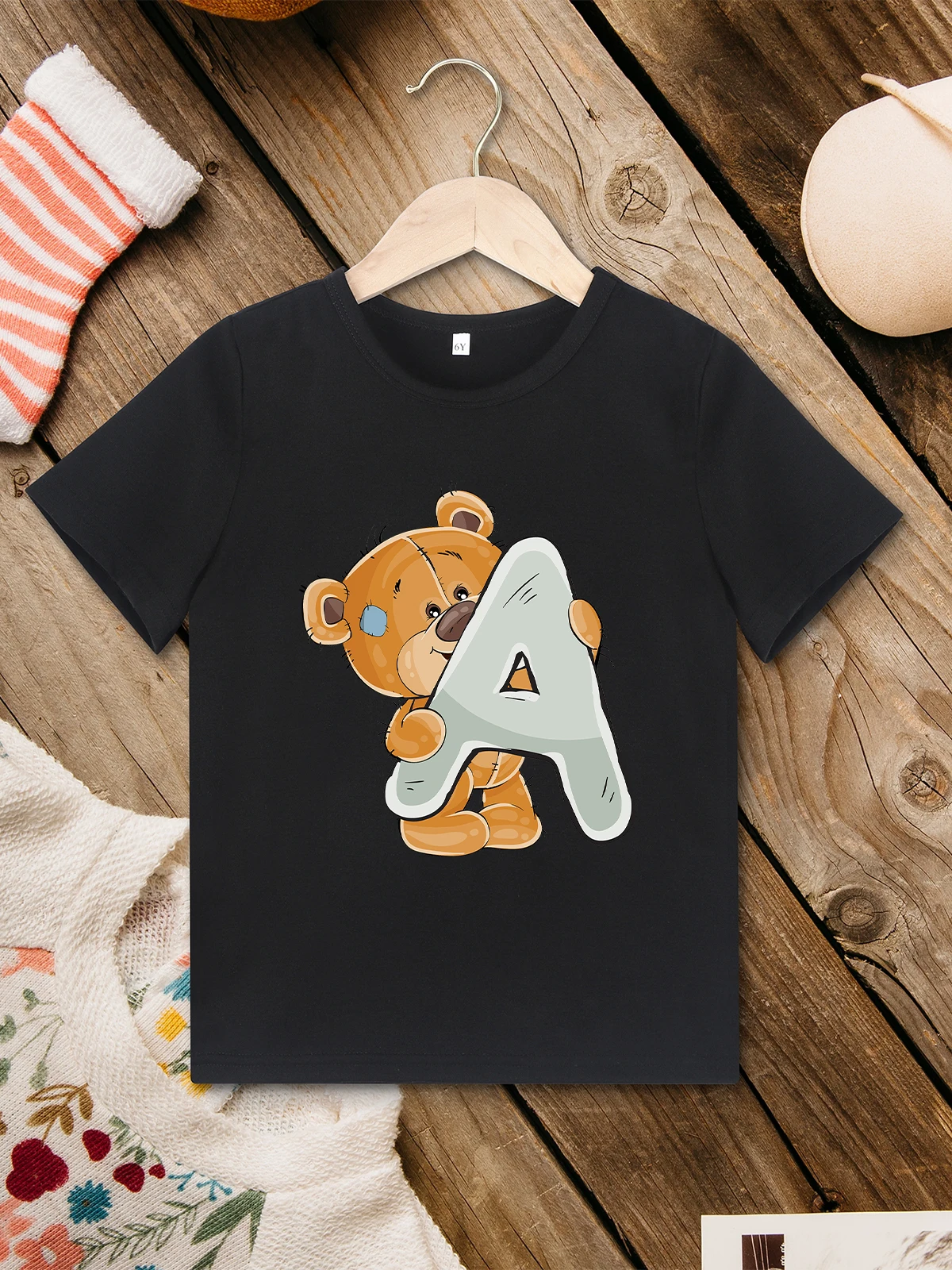 Top Trends: Girls Clothes Kawaii Harajuku Kids Birthday T-shirt Cute Bear Letter Print Summer Short Sleeve T Shirt Children Party Clothing Shoppable Styles