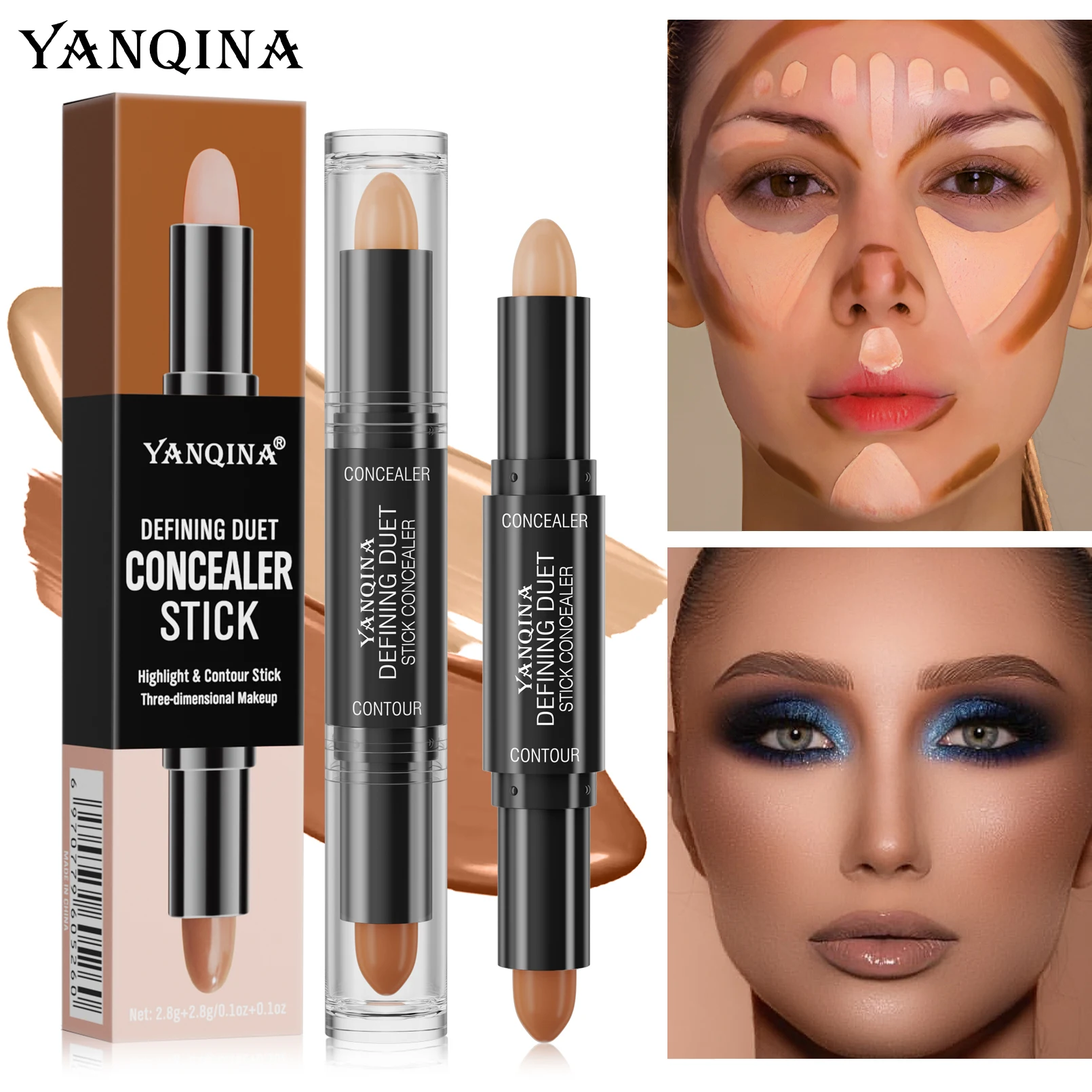 Top Trends: Face Foundation Concealer Pen Long Lasting Dark Circles Corrector Contour Stick Cosmetic Makeup Tools Shoppable Styles