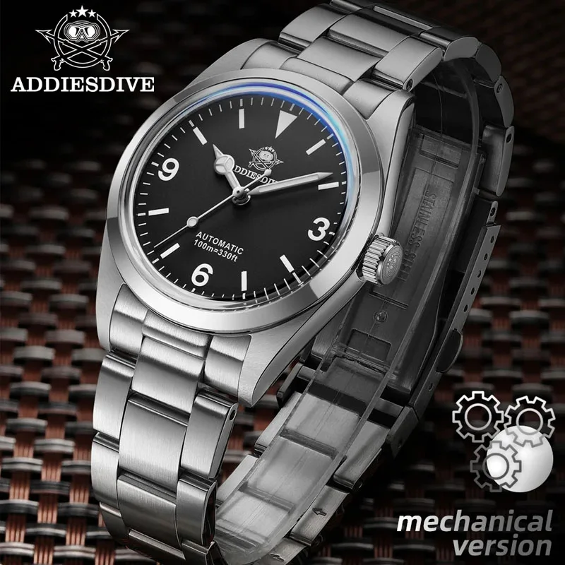 Top Trends: ADDIESDIVE AD2023 36mm Automatic Watch PT5000 Sapphire Crystal Mechanical Business Watches 10Bar Waterproof Luminous Male Clock Shoppable Styles - Image 5