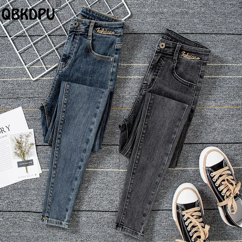 Top Trends: Spring Summer Bleached Pencil Jeans Women Vintage High Waist Slim Vaqueros Streetwear Wash Denim Pants Stretch Cowboy Capris Shoppable Styles