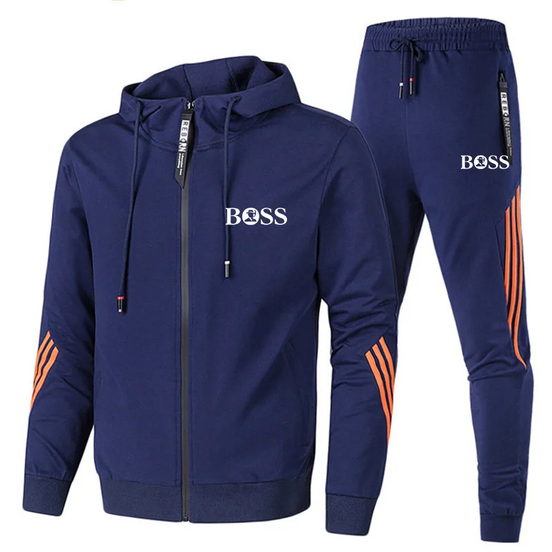 Top Trends: 2023 Men's New Casual Sportswear Set Zipper Sweater Hoodie Men's And Women's Running Sportswear 2-Piece Set Shoppable Styles - Image 4