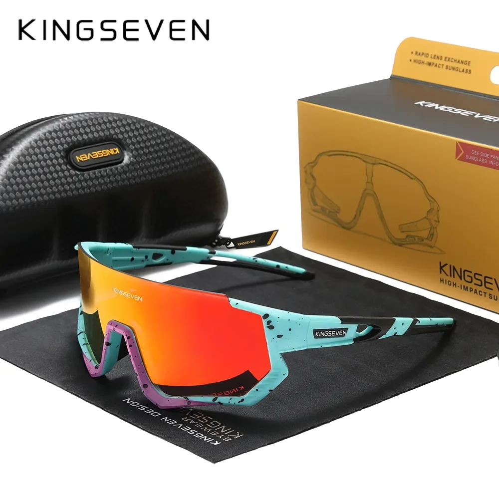 Top Trends: KINGSEVEN Cycling Sunglasses Men Women Mtb Bicycle Glasses UV400 Polarized Fishing Protection Eyewear Photochromic Bike Goggles Shoppable Styles