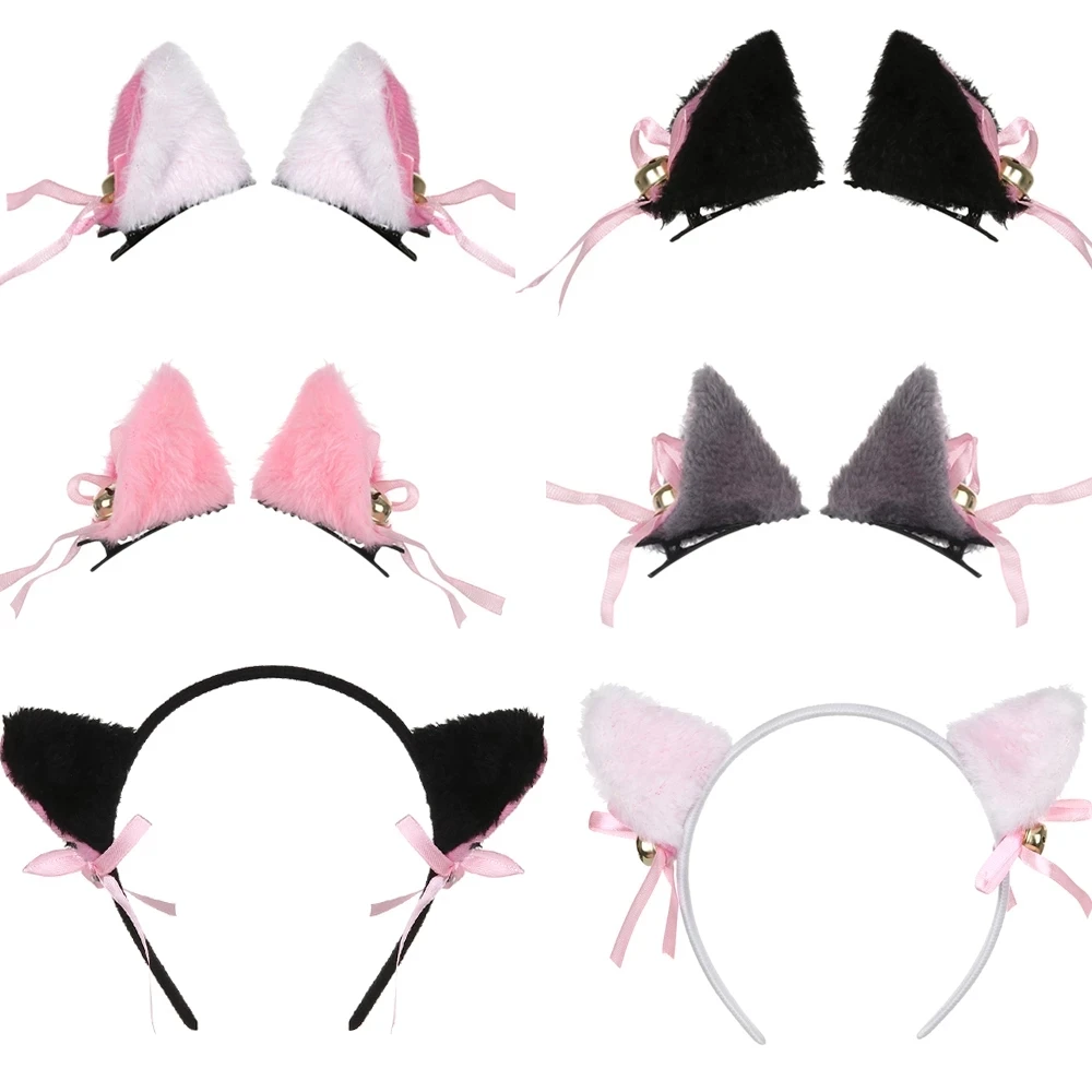 Top Trends: New Lovely Cat Ear Hair Wear Girls Anime Cosplay Costume Plush Hairband Night Party Club Bar Decorate Headbands Hair Accessories Shoppable Styles