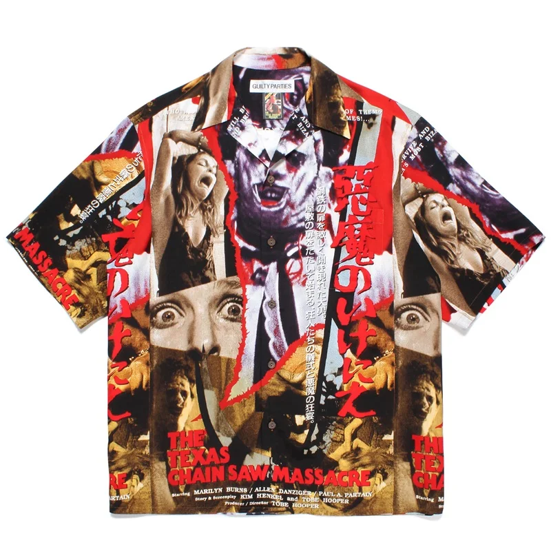 Top Trends: 2023 Summer WACKO MARIA Shirts Men Women 1:1 High Quality Digital Printing Hawaiian Shirt Top Short Sleeve Tee Shoppable Styles - Image 3