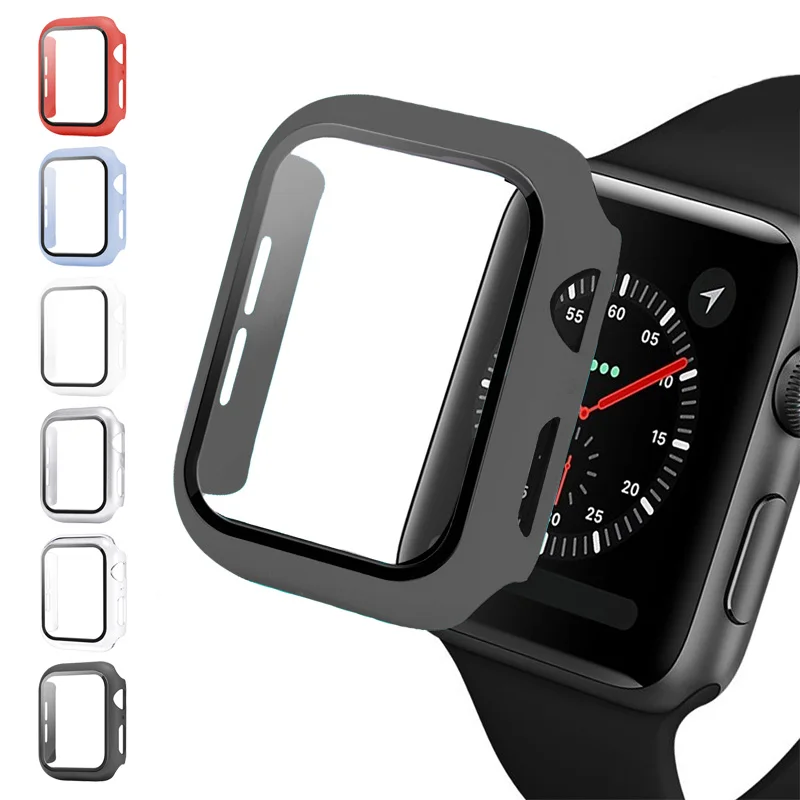 Top Trends: Glass+ Cover For Apple Watch Screen Protector Case 44mm 40mm 41mm 45mm 42mm 38mm Scratch Resistant Protective IWatch 8 7 6 SE 5 3 Shoppable Styles