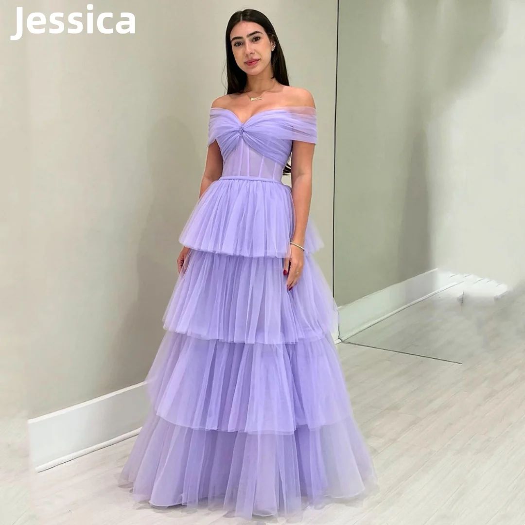 Top Trends: Jessica Lavender Purple Prom Dresses Elegant Women's Tulle Evening Dress A-shaped Wedding Dress Party Dress 2024 فساتين السهرة Shoppable Styles