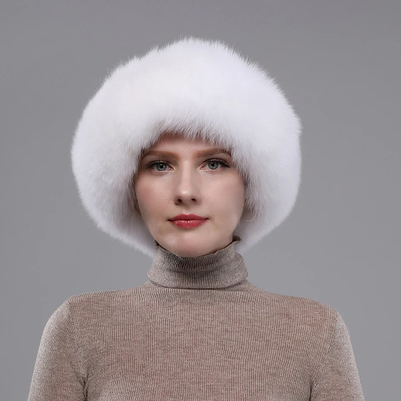 Top Trends: 2024 New Girls Quality Soft Genuine Mink Fur Hats Women Winter Luxury Knitted Real Mink Fur Bomber Hat Natural Warm Fox Fur Cap Shoppable Styles - Image 2