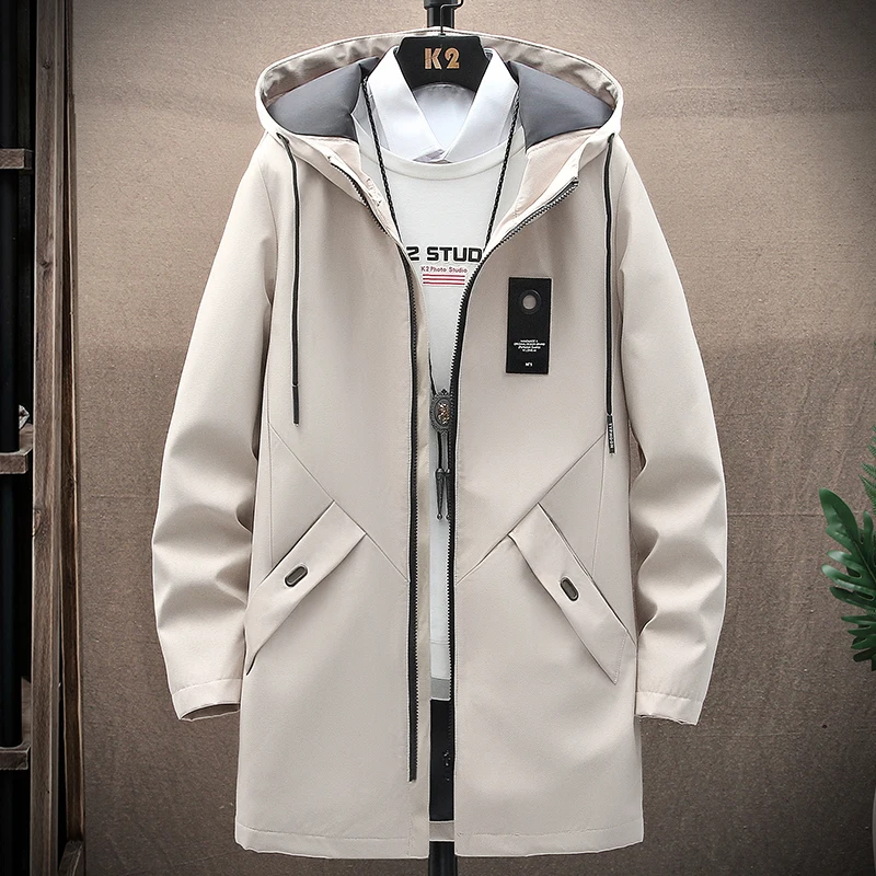 Top Trends: 2023 Spring And Autumn New Classic Fashion In The Long Waterproof Coat Men Casual Loose Comfortable High Quality Trench Coat Shoppable Styles