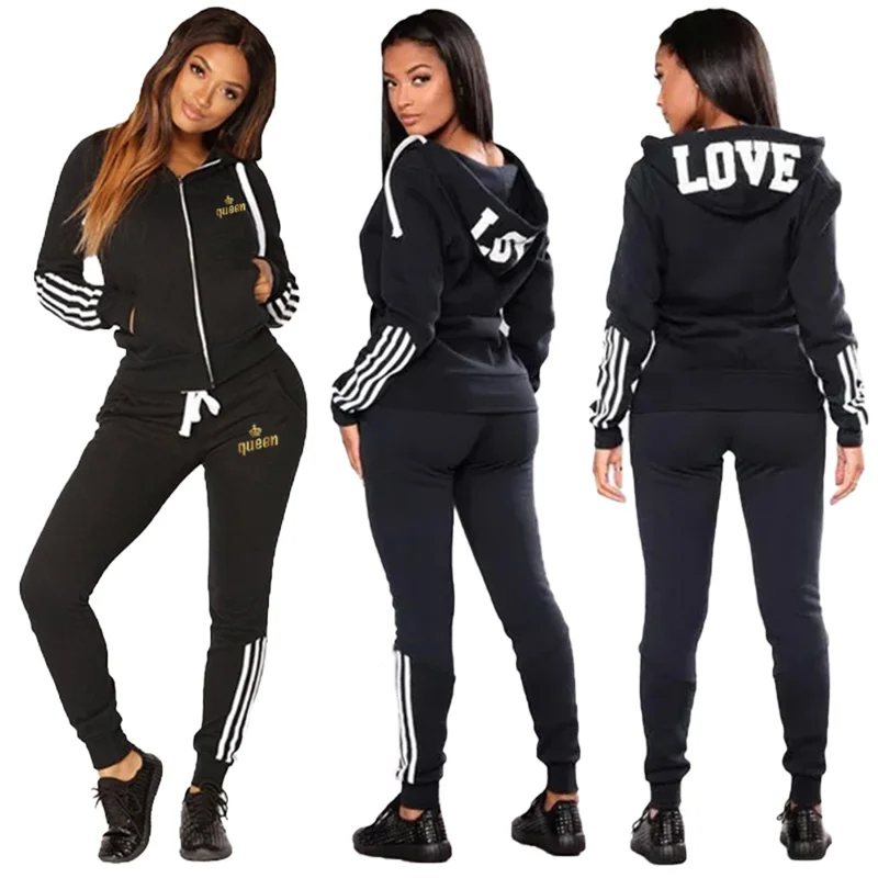 Top Trends: 2023 New Trending Women Track Suits Sports Wear Jogging Suits Ladies Hooded Tracksuit Set Clothes Hoodies+ Sweatpants Sweat Suits Shoppable Styles