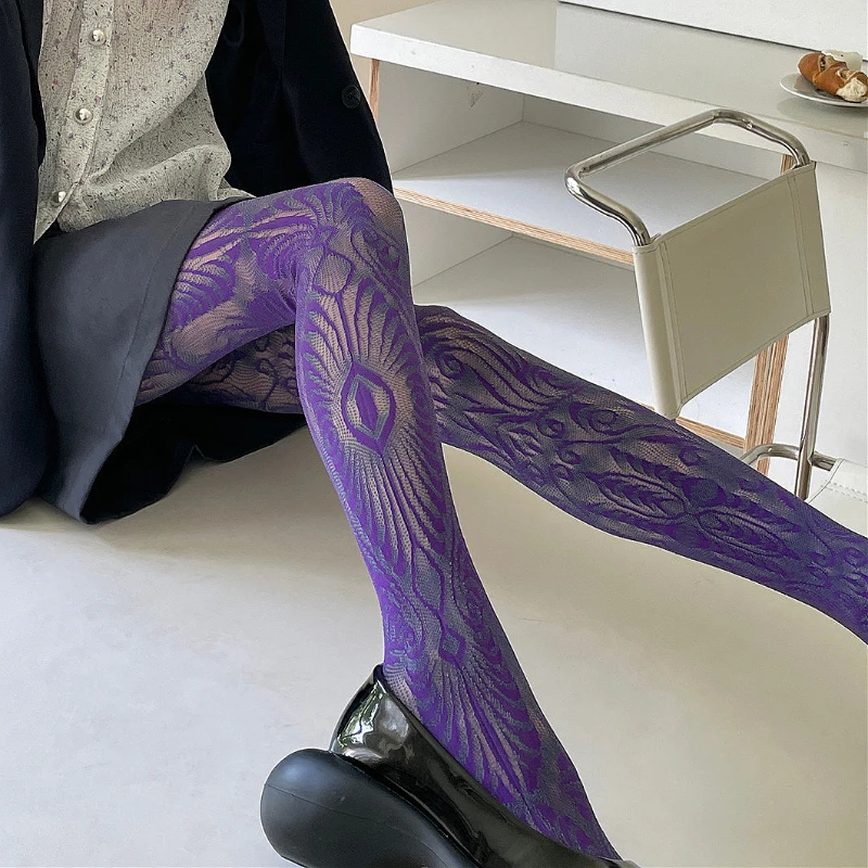 Top Trends: Pantyhose Hot Girl Leg Shaping Hollow Lace Cobweb Texture Colorful Sexy Mesh Average Size Plant Flower Four Seasons Universal Shoppable Styles