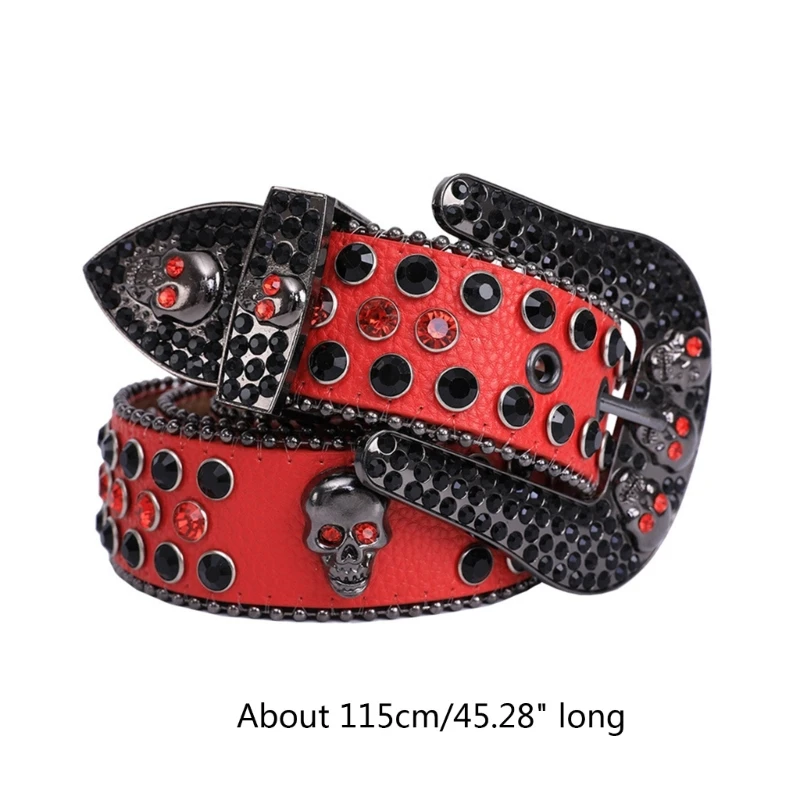 Top Trends: M2EA Adult Waist Belt With Skull Buckle Luxury Gothic Waist Belt Fashion Belts Full Buckle Wide Belt Shoppable Styles