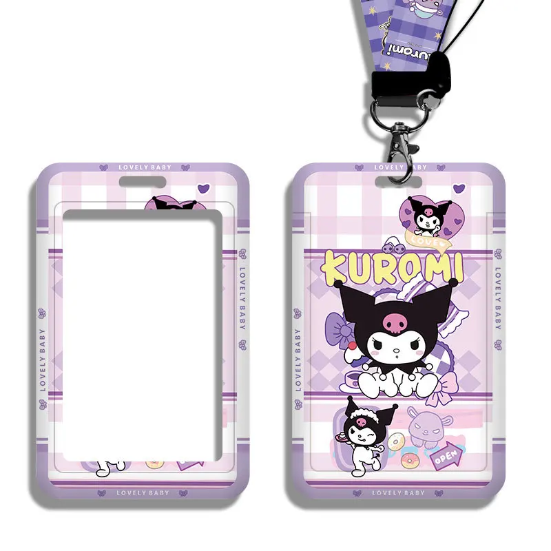 Top Trends: Anime Kulomi Sanrio Original PVC Card Cover Lanyard ID Student Hanging Neck Rope Cartoons Protective Case Wholesale Available Shoppable Styles - Image 3