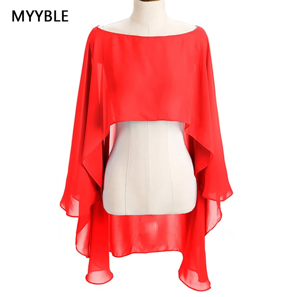 Top Trends: Chiffon Cape Bolero Women Femme Mariage Chalas Mujer Evening Wedding Bridal Jacket Wraps Accessories Peleryna Cloak Boda Shawl Shoppable Styles