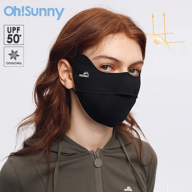 Top Trends: OhSunny Cool Feeling Mask 2024 New Summer Sun Protection Face Cover Anti-UV UPF50+ Open Nose Breathable Outdoor Facial Shield Shoppable Styles