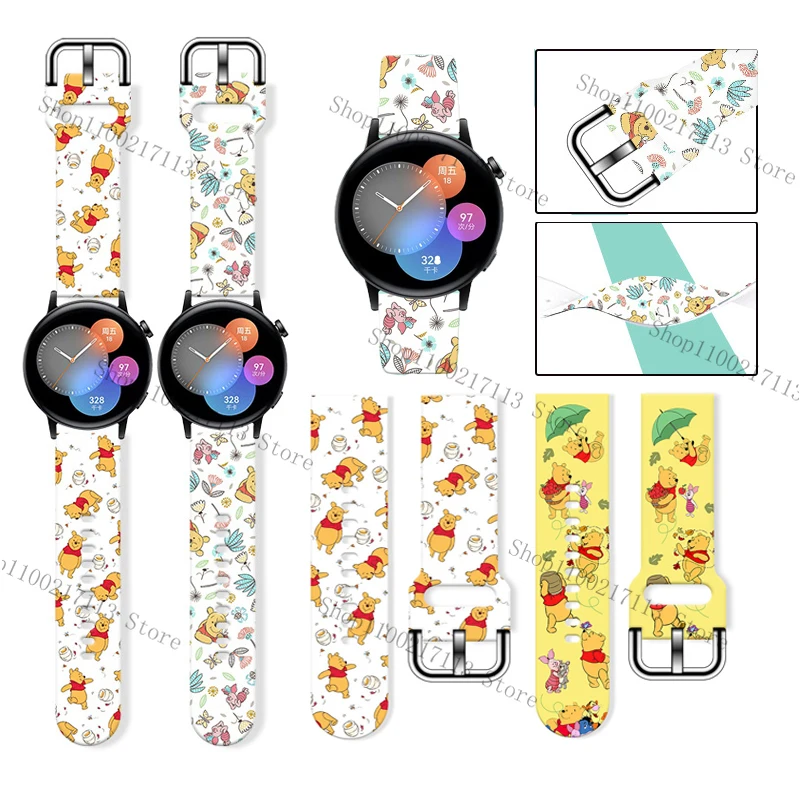 Top Trends: Disney Winnie The Pooh Strap For Huawei Watch 2Pro GT / GT2 Samsung Galaxy Watch / active2 / gear Sport / s3 Sz Classic Watchband Gifts Shoppable Styles