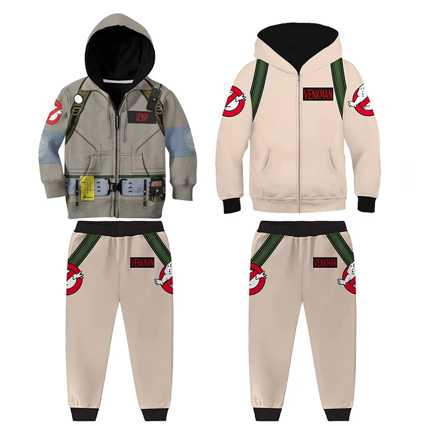 Top Trends: Ghost Uniform Cosplay Costumes Halloween Costume For Kids Hoodie Anime Figure Ghost Busters Sweater Carnival Suits Clothes Coat Shoppable Styles