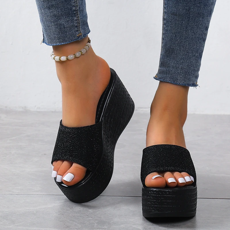 Top Trends: Sandals Summer 2023 New Women Slippers Wedges Platform Beach Flip Flops Trend High Heels Ladies Shoes Pumps Thick Slides Mujer Shoppable Styles