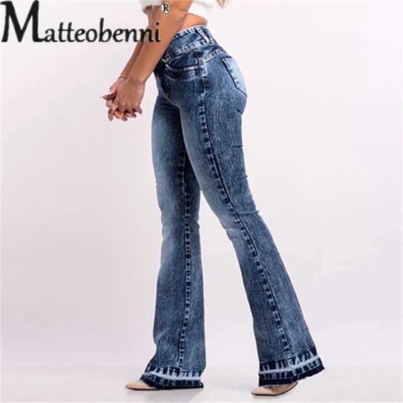 Top Trends: Fashion Stretch High Waist Flared Jeans Ladies Sexy Slim Fit Show Hip Commuter Denim Pants 2023 Women's Sensible Style Trousers Shoppable Styles - Image 5