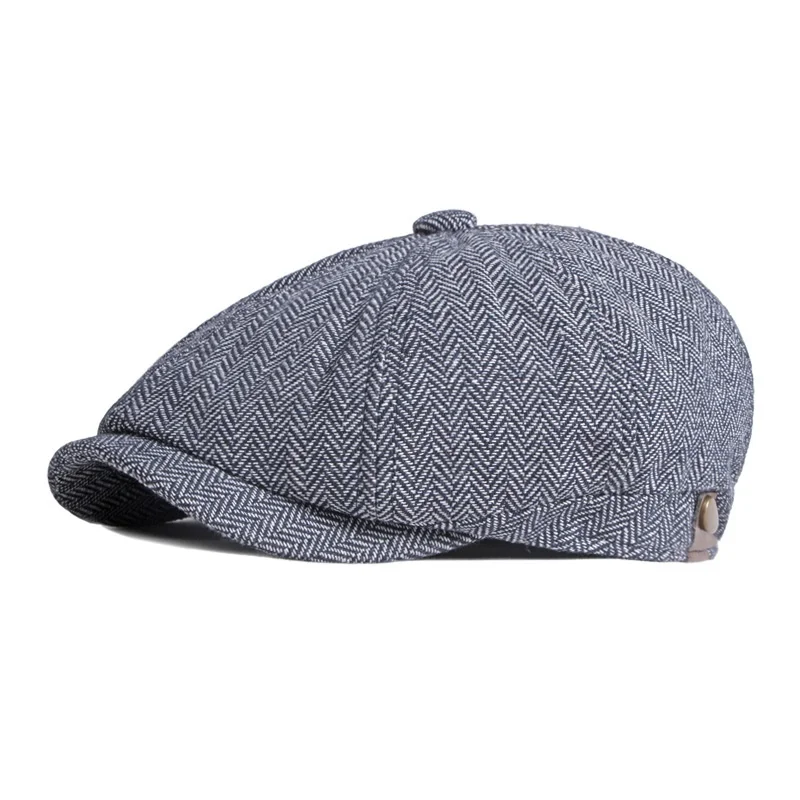 Top Trends: Men Women Wool Newsboy Caps Herringbone Flat Caps Coffee British Gatsby Caps Autumn Winter Warm Woolen Hats Gorras Shoppable Styles - Image 6