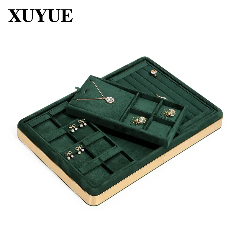 Top Trends: New Jewelry Display Tray Velvet Leather Metal Empty Plate Necklace Ring Jewelry Storage Display Display Look Pallet Shoppable Styles