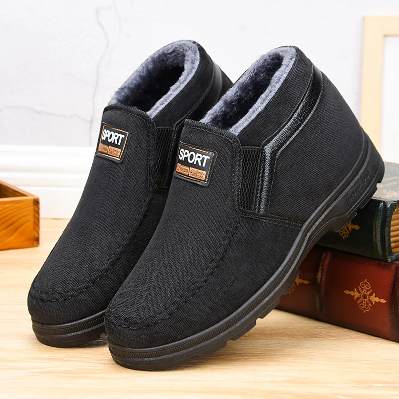 Top Trends: 2023 Fashion Cotton Shoes For Men Winter With Fleece Thickening Casual Warm Men Comfortable Flat Cotton Men Boots Shoppable Styles