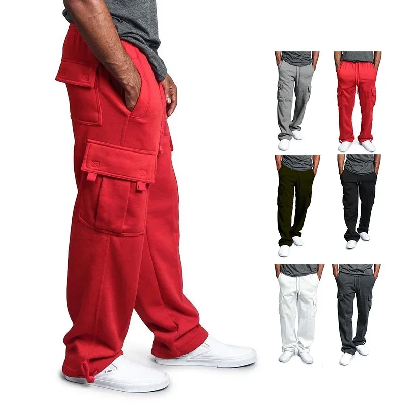 Top Trends: Fashion Men's Drawstring Cargo Pants Casual Gyms Running Black Jogger Track PantsJoggers Streetwear Sport Trousers Shoppable Styles - Image 4